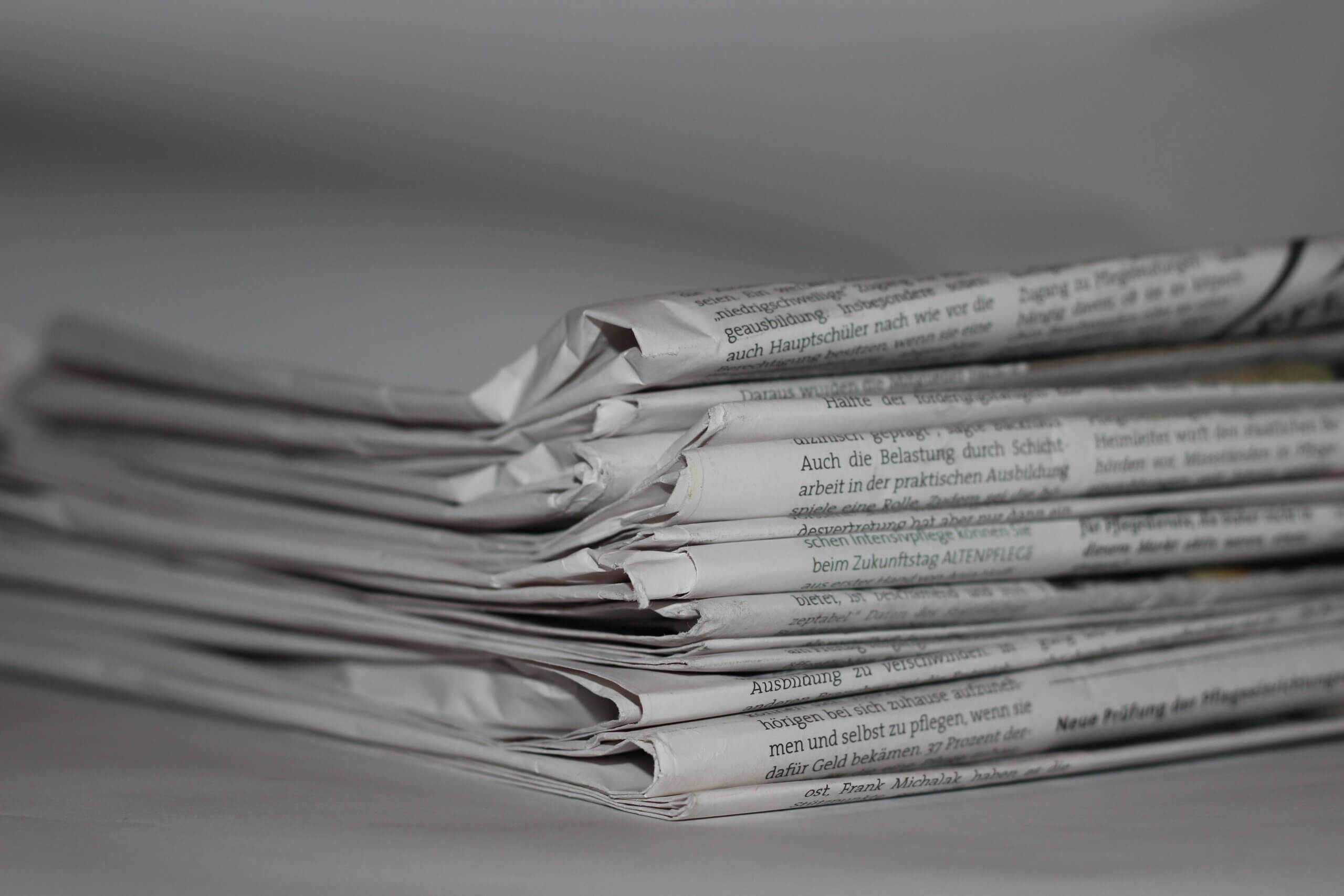 newspaper folded
