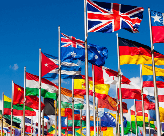 Image of world flags from different countries